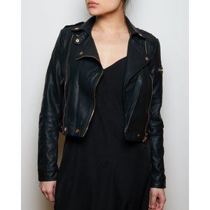 Slim Faux Leather Jacket
